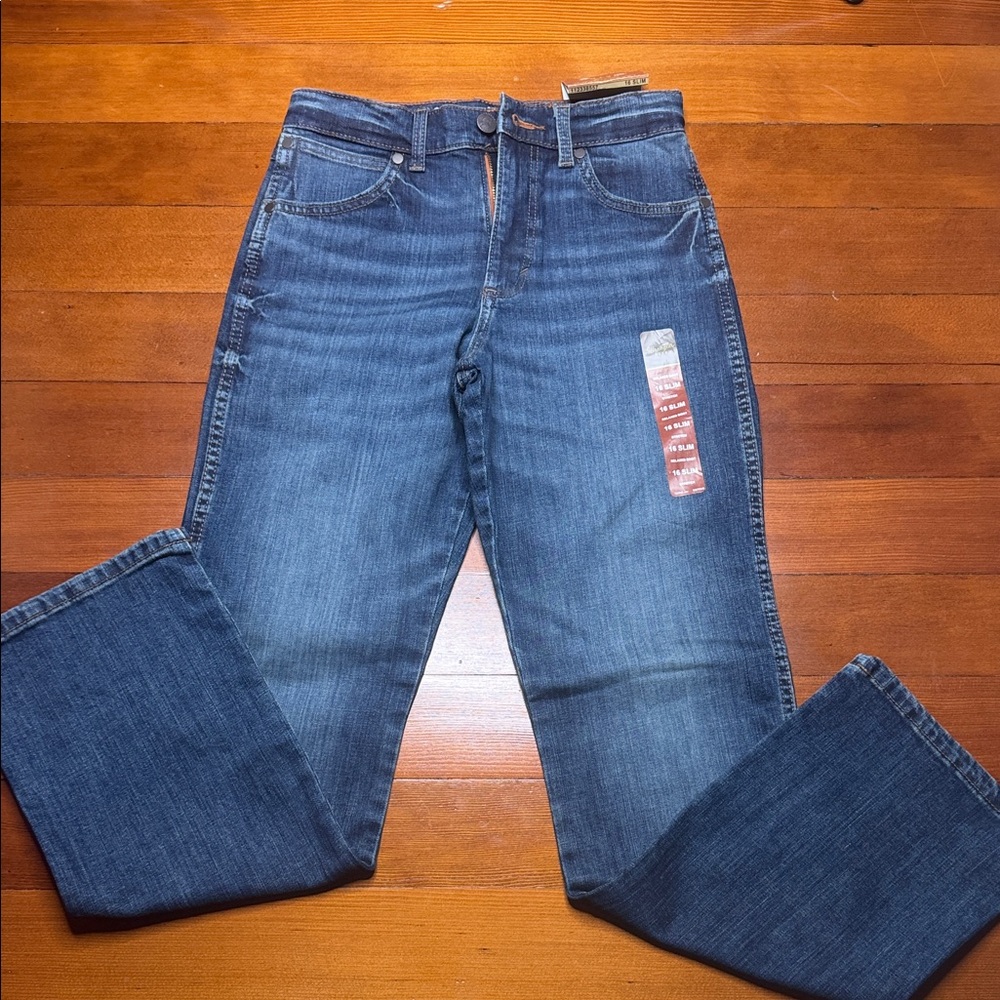 Wrangler Men's Medium Blue Straight-Leg Jeans